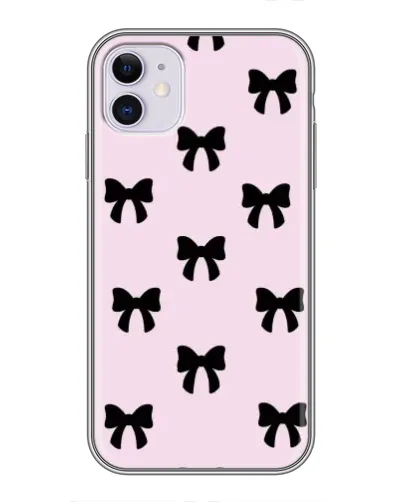Чехол для iPhone 11 с картинкой «Черные банты Coquette» Чехол для iPhone 11 с картинкой «Черные банты Coquette»