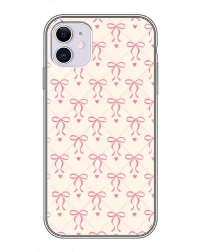 Чехол для iPhone 11 с картинкой «Розовые бантики Coquette» Чехол для iPhone 11 с картинкой «Розовые бантики Coquette»