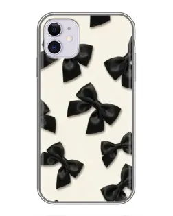 Чехол для iPhone 11 с картинкой «Черные бантики»