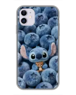 Чехол для iPhone 11 с картинкой «Стич и голубика» Чехол для iPhone 11 с картинкой «Стич и голубика»