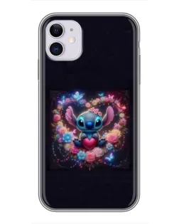 Чехол для iPhone 11 с картинкой «Stitch в цветах» Чехол для iPhone 11 с картинкой «Stitch в цветах»