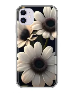 Чехол для iPhone 11 с картинкой «Белые маргаритки макро»