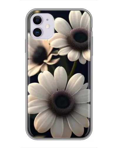 Чехол для iPhone 11 с картинкой «Белые маргаритки макро» Чехол для iPhone 11 с картинкой «Белые маргаритки макро»