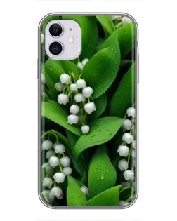 Чехол для iPhone 11 с картинкой «Ландыши в зелени»