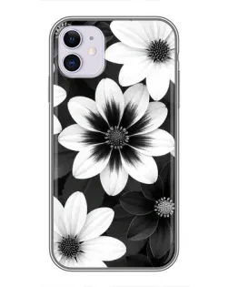 Чехол для iPhone 11 с картинкой «Монохромные астры»