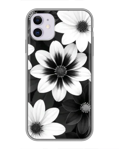 Чехол для iPhone 11 с картинкой «Монохромные астры» Чехол для iPhone 11 с картинкой «Монохромные астры»