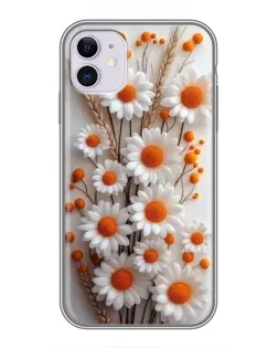 Чехол для iPhone 11 с картинкой «Белые сухоцветы»