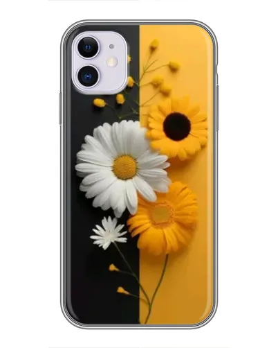 Чехол для iPhone 11 с картинкой «Подсолнух и ромашка» Чехол для iPhone 11 с картинкой «Подсолнух и ромашка»