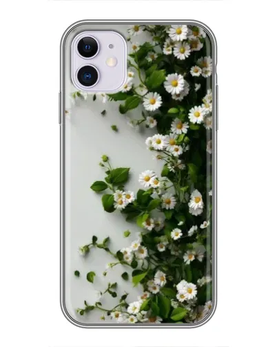 Чехол для iPhone 11 с картинкой «Ветка мелких белых цветов» Чехол для iPhone 11 с картинкой «Ветка мелких белых цветов»