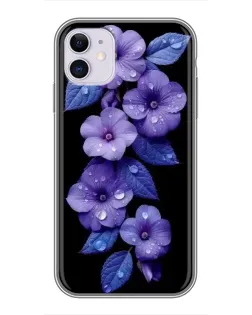 Чехол для iPhone 11 с картинкой «Фиолетовые цветы с росою» Чехол для iPhone 11 с картинкой «Фиолетовые цветы с росою»