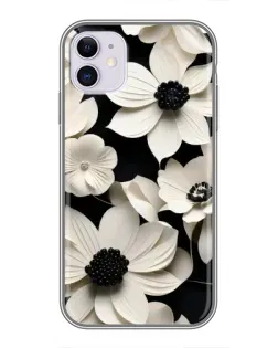 Чехол для iPhone 11 с картинкой «Объемные белые цветы»