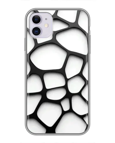 Чехол для iPhone 11 с картинкой «Белая объемная сетка» Чехол для iPhone 11 с картинкой «Белая объемная сетка»