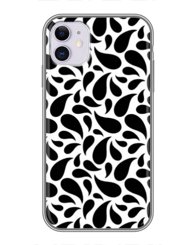 Чехол для iPhone 11 с картинкой «Контрастные черные капли» Чехол для iPhone 11 с картинкой «Контрастные черные капли»