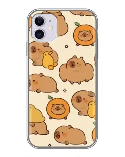 Чехол для iPhone 11 с картинкой «Капибары с апельсинами» Чехол для iPhone 11 с картинкой «Капибары с апельсинами»