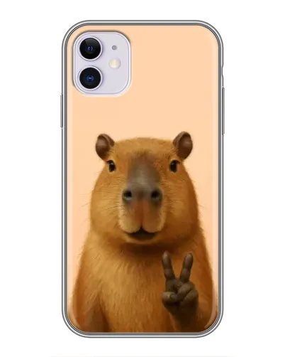 Чехол для iPhone 11 с картинкой «Капибара виктория» Чехол для iPhone 11 с картинкой «Капибара виктория»