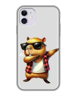 Чехол для iPhone 11 с картинкой «Капибара рэпер даб»