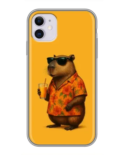 Чехол для iPhone 11 с картинкой «Капибара на отдыхе» Чехол для iPhone 11 с картинкой «Капибара на отдыхе»