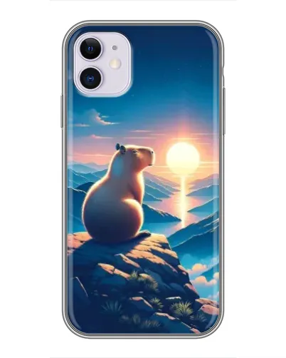 Чехол для iPhone 11 с картинкой «Закат солнца с капибарой» Чехол для iPhone 11 с картинкой «Закат солнца с капибарой»