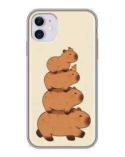 Чехол для iPhone 11 с картинкой «Башня из капибар»