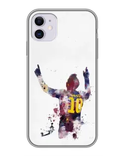Чехол для iPhone 11 с картинкой «Акварельный Месси Барселона»
