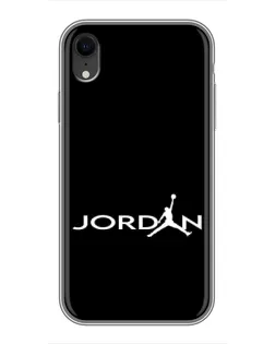 Чехол для iPhone Xr с картинкой «Jordan White Logo»
