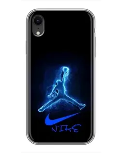 Чехол для iPhone Xr с картинкой «Jordan Neon Blue»