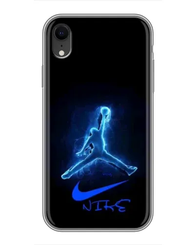 Чехол для iPhone Xr с картинкой «Jordan Neon Blue» Чехол для iPhone Xr с картинкой «Jordan Neon Blue»