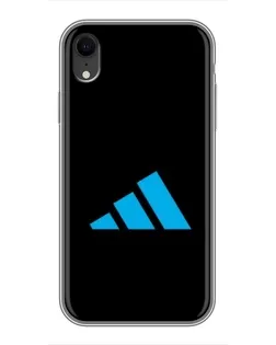Чехол для iPhone Xr с картинкой «Adidas Cyan Logo»