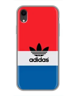 Чехол для iPhone Xr с картинкой «Ретро блоки Adidas»