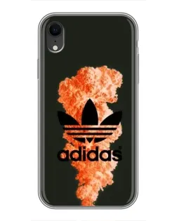 Чехол для iPhone Xr с картинкой «Оранжевый дым Adidas»