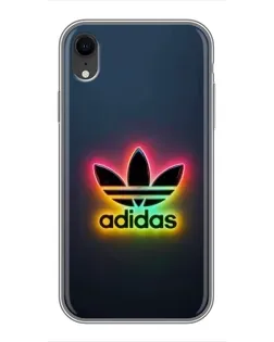 Чехол для iPhone Xr с картинкой «Неоновый Adidas»