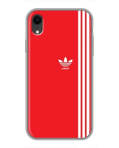 Чехол для iPhone Xr с картинкой «Красный минимализм Adidas» Чехол для iPhone Xr с картинкой «Красный минимализм Adidas»