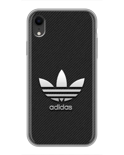 Чехол для iPhone Xr с картинкой «Adidas Карбоновая текстура» Чехол для iPhone Xr с картинкой «Adidas Карбоновая текстура»
