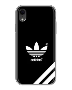 Чехол для iPhone Xr с картинкой «Adidas с диагональными полосами»