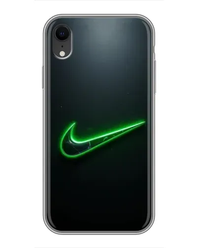 Чехол для iPhone Xr с картинкой «Неоновый контур Nike» Чехол для iPhone Xr с картинкой «Неоновый контур Nike»