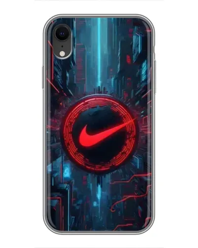Чехол для iPhone Xr с картинкой «Техногенный стиль Nike» Чехол для iPhone Xr с картинкой «Техногенный стиль Nike»