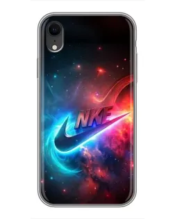 Чехол для iPhone Xr с картинкой «Огненный логотип Nike»