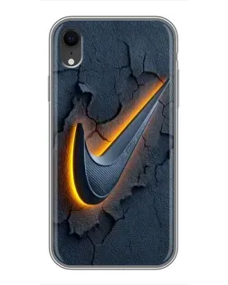 Чехол для iPhone Xr с картинкой «Объемный логотип Найк»