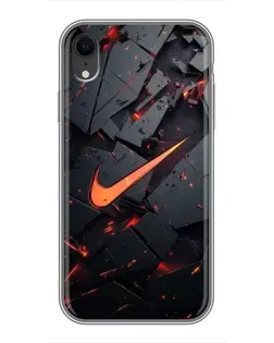 Чехол для iPhone Xr с картинкой «Nike — эффект разломов»