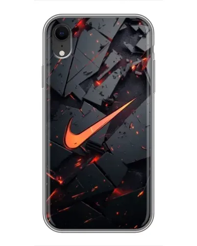 Чехол для iPhone Xr с картинкой «Nike — эффект разломов» Чехол для iPhone Xr с картинкой «Nike — эффект разломов»
