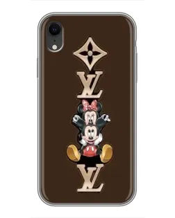 Чехол для iPhone Xr с картинкой «LV и Микки Маус»