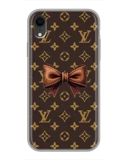 Чехол для iPhone Xr с картинкой «LV с бантом»