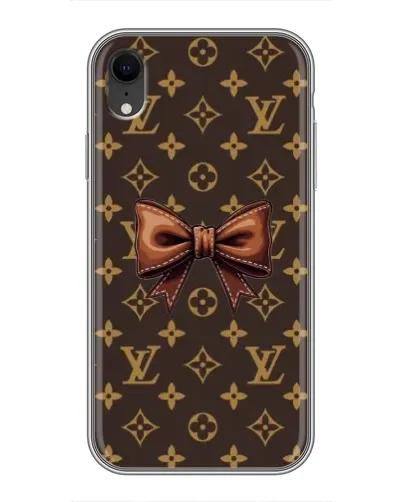 Чехол для iPhone Xr с картинкой «LV с бантом» Чехол для iPhone Xr с картинкой «LV с бантом»