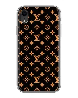 Чехол для iPhone Xr с картинкой «Золотая монограмма LV»