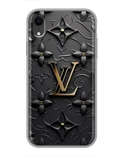 Чехол для iPhone Xr с картинкой «Кожаная текстура LV»