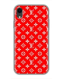 Чехол для iPhone Xr с картинкой «Яркий паттерн LV»