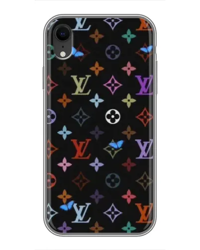 Чехол для iPhone Xr с картинкой «Цветная монограмма LV» Чехол для iPhone Xr с картинкой «Цветная монограмма LV»