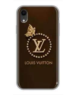 Чехол для iPhone Xr с картинкой «LV — золотая печать»