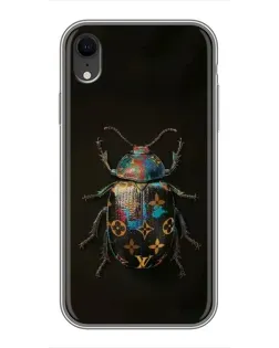 Чехол для iPhone Xr с картинкой «LV — мраморный принт»