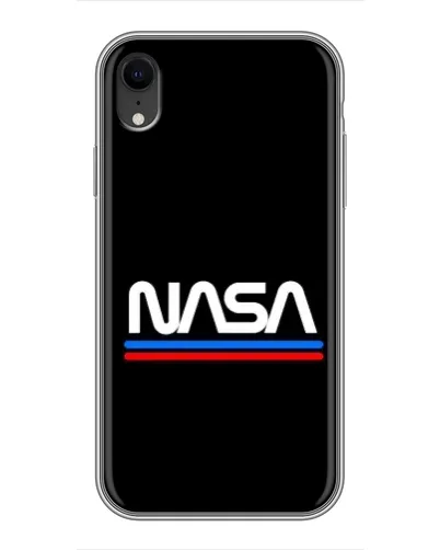 Чехол для iPhone Xr с картинкой «NASA — классика Red Blue» Чехол для iPhone Xr с картинкой «NASA — классика Red Blue»